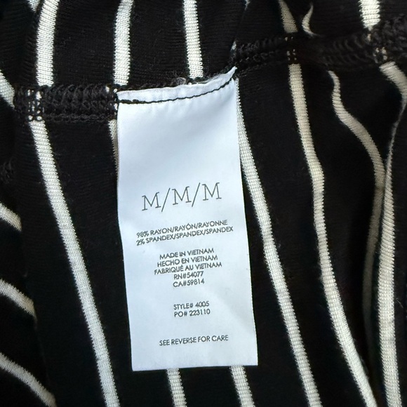 Cabi Black and White Striped Cross Walk Tee Tunic Loose Fit Size Medium - Picture 6 of 8